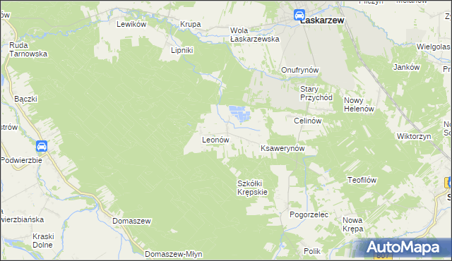 mapa Budy Krępskie, Budy Krępskie na mapie Targeo