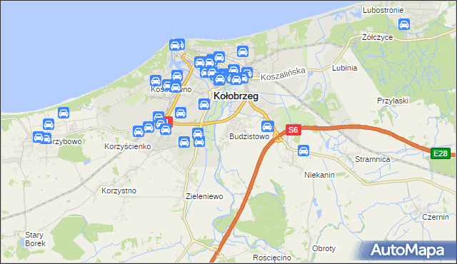 mapa Budzistowo, Budzistowo na mapie Targeo