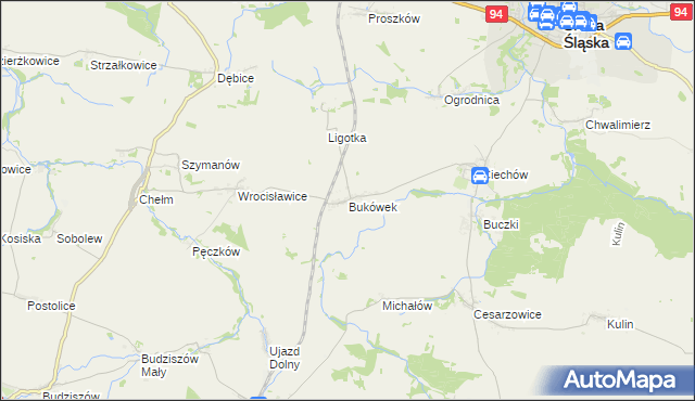 mapa Bukówek, Bukówek na mapie Targeo