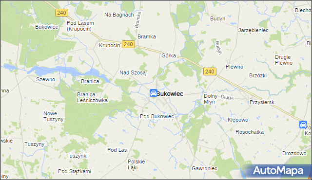 mapa Bukowiec powiat świecki, Bukowiec powiat świecki na mapie Targeo