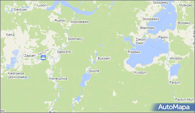 mapa Bukówki, Bukówki na mapie Targeo