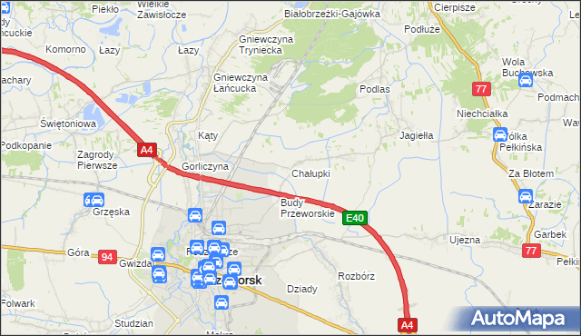 mapa Chałupki gmina Przeworsk, Chałupki gmina Przeworsk na mapie Targeo