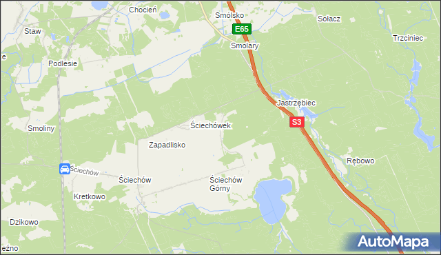 mapa Chłopiny, Chłopiny na mapie Targeo