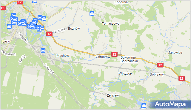 mapa Chrobrów, Chrobrów na mapie Targeo