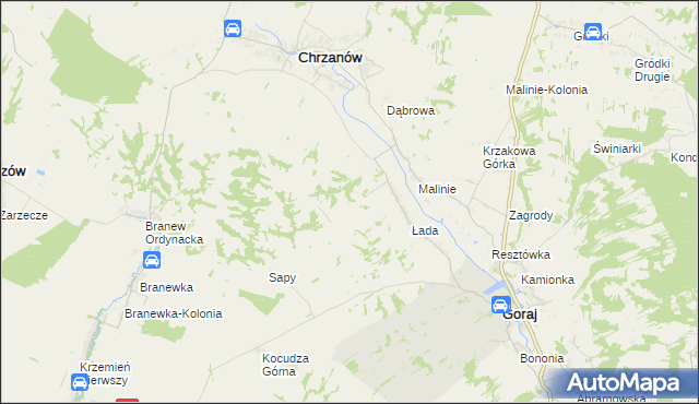 mapa Chrzanów-Kolonia, Chrzanów-Kolonia na mapie Targeo