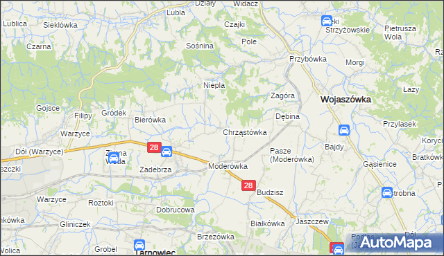 mapa Chrząstówka, Chrząstówka na mapie Targeo