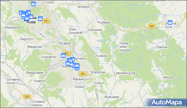 mapa Chudzów, Chudzów na mapie Targeo