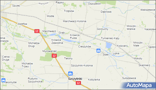 mapa Cieszyków, Cieszyków na mapie Targeo