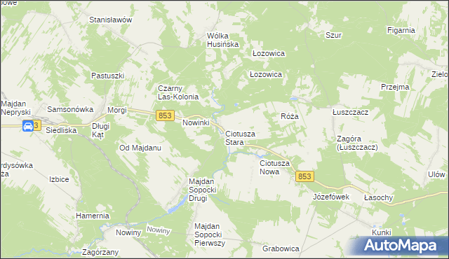 mapa Ciotusza Stara, Ciotusza Stara na mapie Targeo