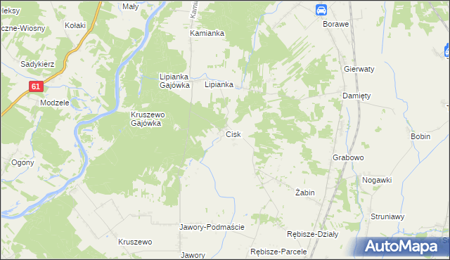 mapa Cisk, Cisk na mapie Targeo