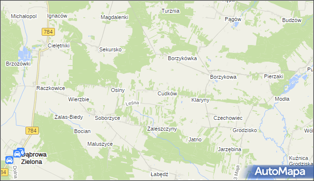 mapa Cudków, Cudków na mapie Targeo