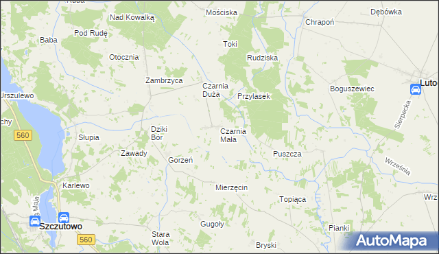 mapa Czarnia Mała, Czarnia Mała na mapie Targeo