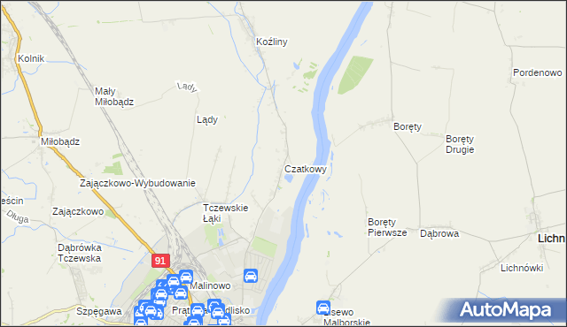 mapa Czatkowy, Czatkowy na mapie Targeo