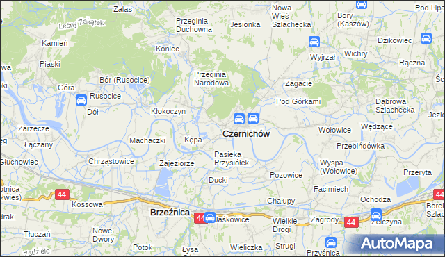 mapa Czernichów powiat krakowski, Czernichów powiat krakowski na mapie Targeo