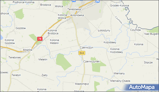 mapa Czerniczyn, Czerniczyn na mapie Targeo