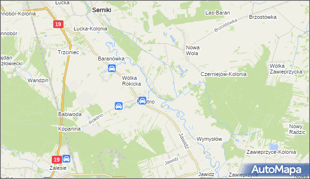 mapa Czerniejów gmina Serniki, Czerniejów gmina Serniki na mapie Targeo