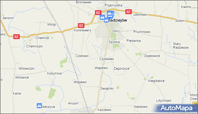 mapa Czołówek, Czołówek na mapie Targeo