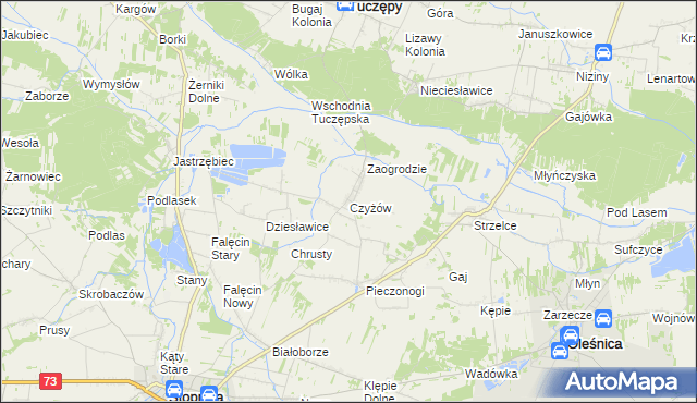 mapa Czyżów gmina Stopnica, Czyżów gmina Stopnica na mapie Targeo