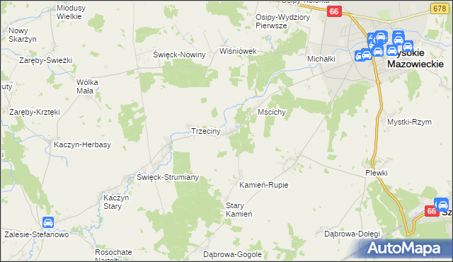 mapa Dąbrowa-Dzięciel, Dąbrowa-Dzięciel na mapie Targeo