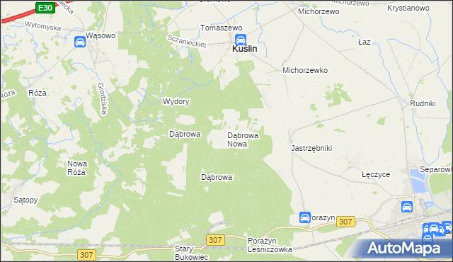 mapa Dąbrowa Nowa, Dąbrowa Nowa na mapie Targeo