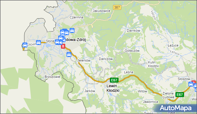 mapa Dańczów, Dańczów na mapie Targeo