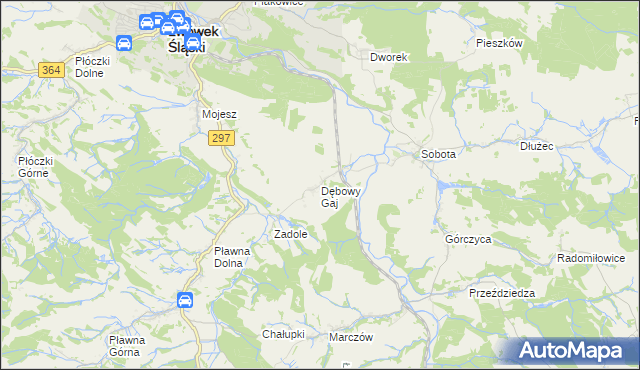 mapa Dębowy Gaj, Dębowy Gaj na mapie Targeo