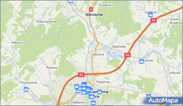 mapa Dębrznik, Dębrznik na mapie Targeo