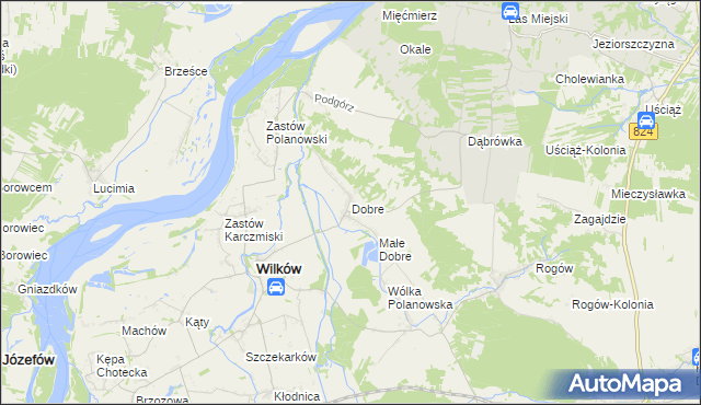 mapa Dobre gmina Wilków, Dobre gmina Wilków na mapie Targeo