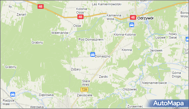 mapa Domaszno, Domaszno na mapie Targeo