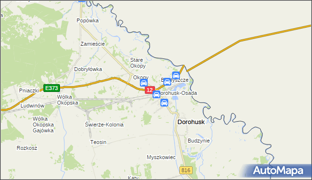 mapa Dorohusk-Osada, Dorohusk-Osada na mapie Targeo