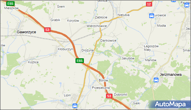 mapa Drożów, Drożów na mapie Targeo