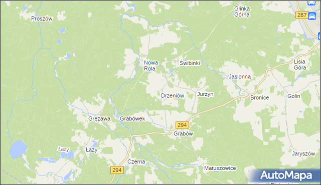 mapa Drzeniów gmina Tuplice, Drzeniów gmina Tuplice na mapie Targeo