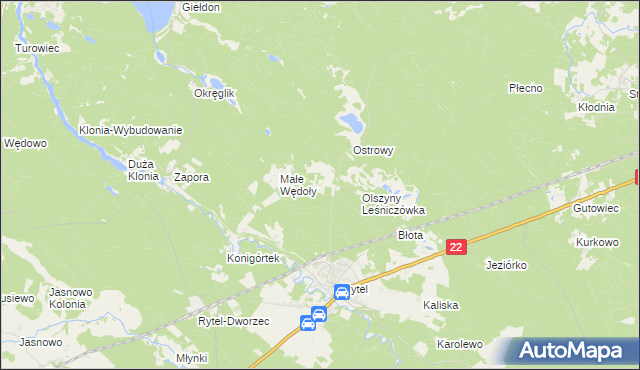 mapa Duże Wędoły, Duże Wędoły na mapie Targeo