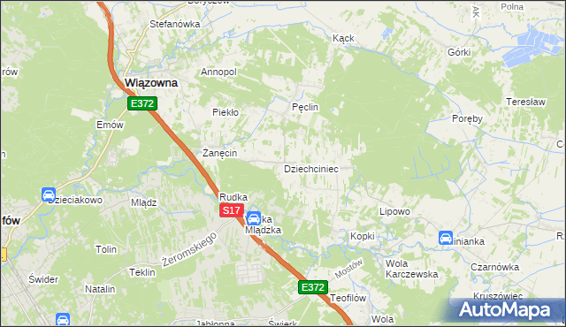 mapa Dziechciniec, Dziechciniec na mapie Targeo