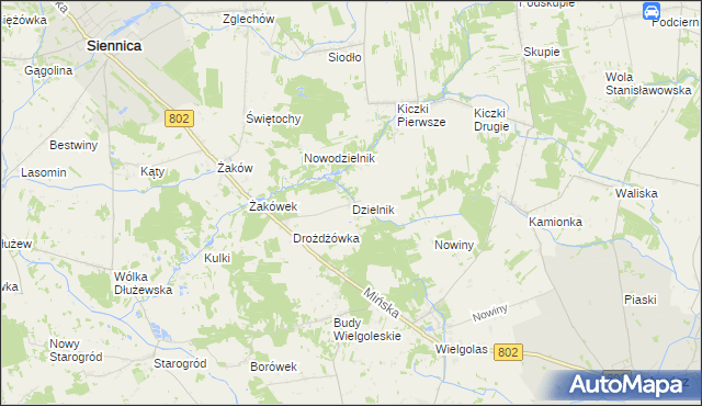 mapa Dzielnik, Dzielnik na mapie Targeo