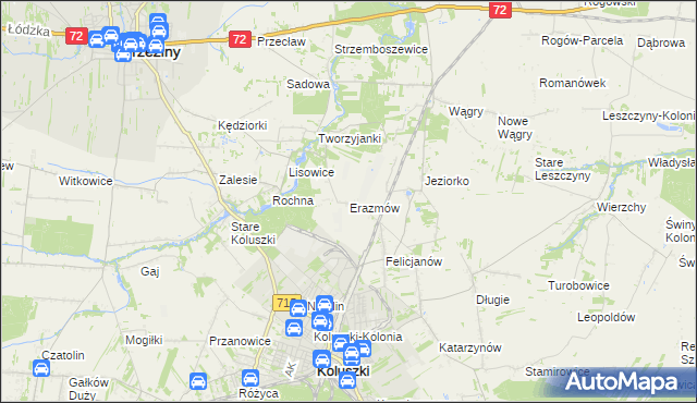 mapa Erazmów, Erazmów na mapie Targeo