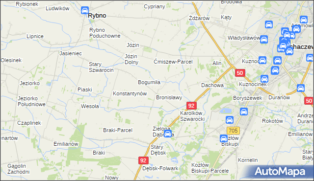 mapa Erminów, Erminów na mapie Targeo