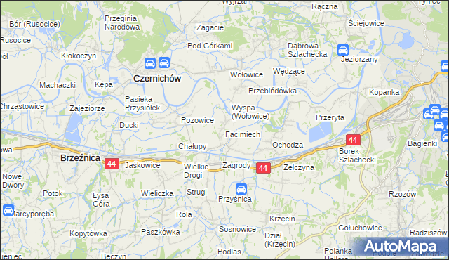 mapa Facimiech, Facimiech na mapie Targeo