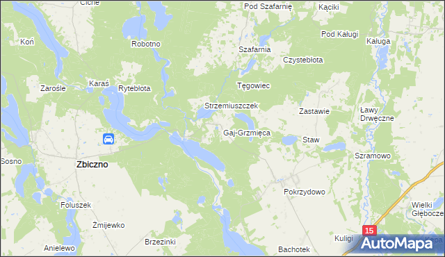 mapa Gaj-Grzmięca, Gaj-Grzmięca na mapie Targeo