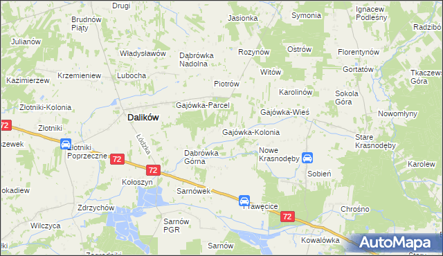 mapa Gajówka-Kolonia, Gajówka-Kolonia na mapie Targeo