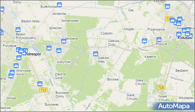 mapa Gałków Mały, Gałków Mały na mapie Targeo