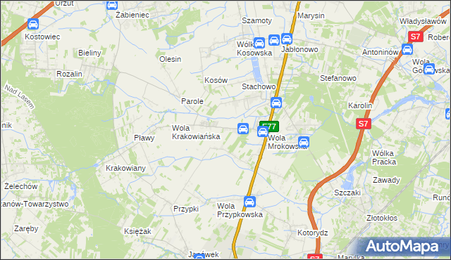 mapa Garbatka gmina Lesznowola, Garbatka gmina Lesznowola na mapie Targeo
