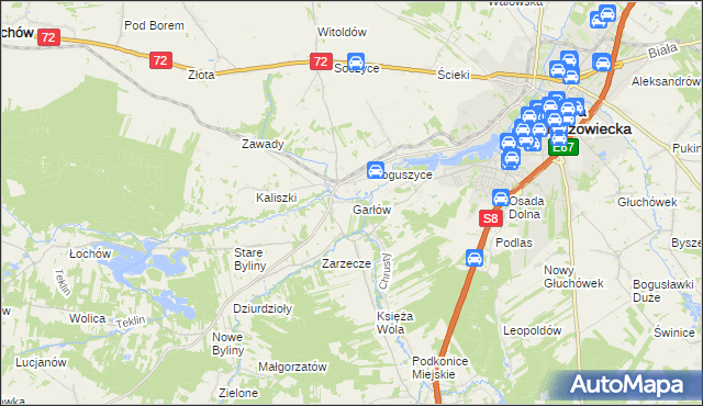 mapa Garłów, Garłów na mapie Targeo