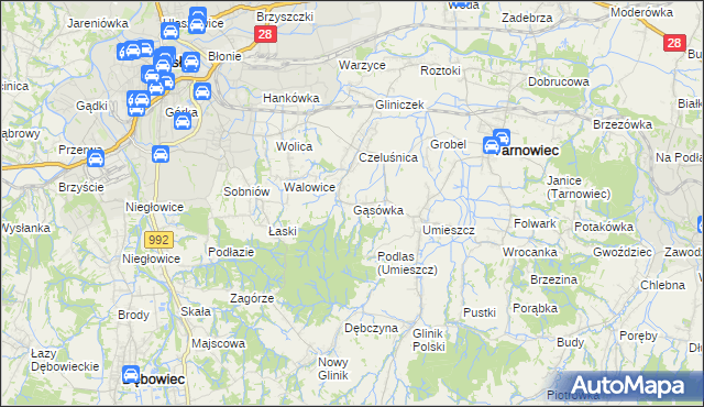 mapa Gąsówka, Gąsówka na mapie Targeo