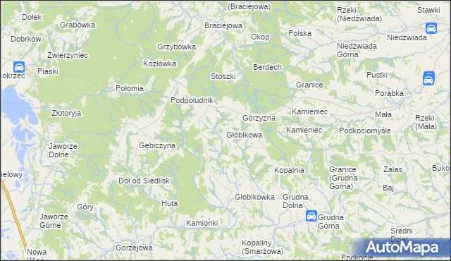 mapa Głobikowa, Głobikowa na mapie Targeo