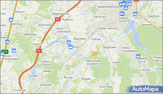 mapa Głosków-Letnisko, Głosków-Letnisko na mapie Targeo