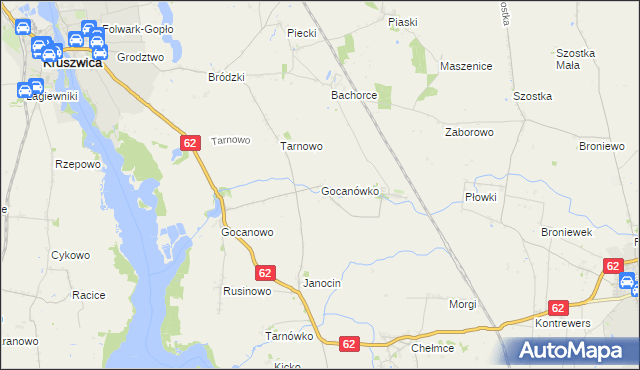 mapa Gocanówko, Gocanówko na mapie Targeo