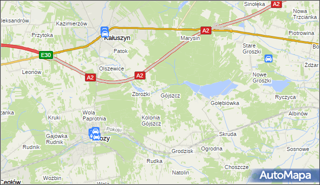 mapa Gójszcz, Gójszcz na mapie Targeo