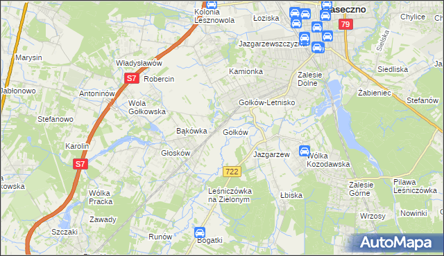 mapa Gołków, Gołków na mapie Targeo