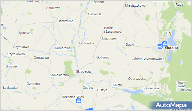 mapa Gołkowo gmina Górzno, Gołkowo gmina Górzno na mapie Targeo